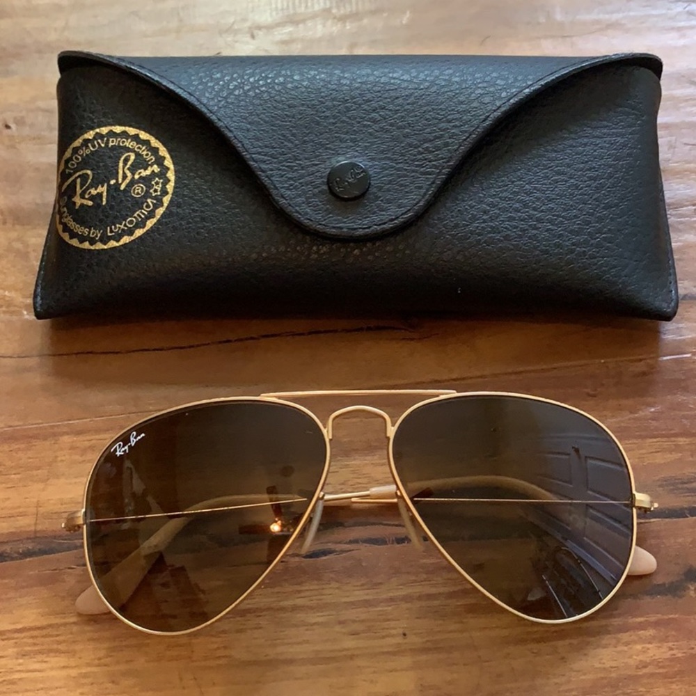 Ray-Ban Matte Gold Aviators